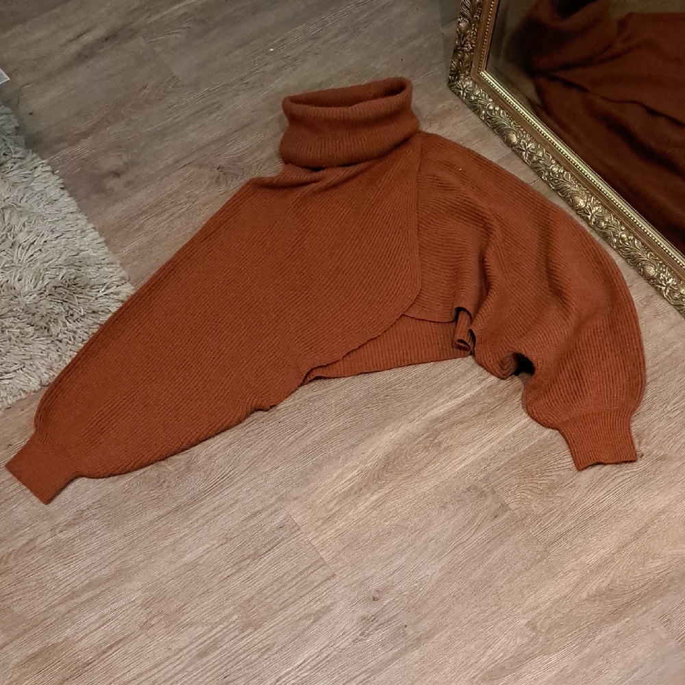 Elan Burnt Orange Turtleneck Sweater
